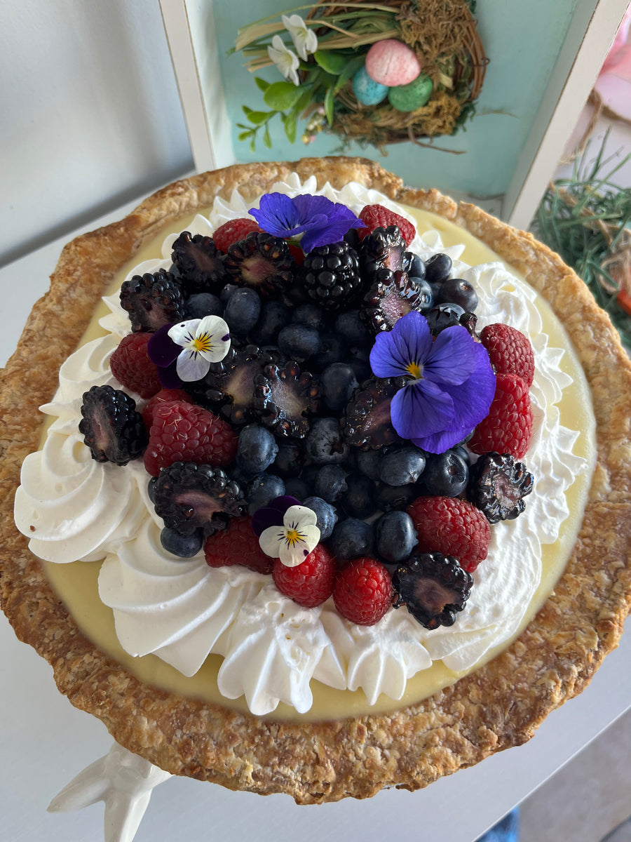 Mixed Berry Custard Pie – Baked By Emily Rose